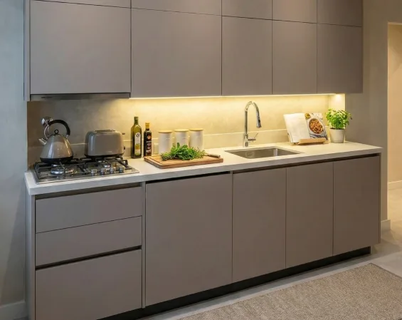 Cocina moderna con muebles a medida